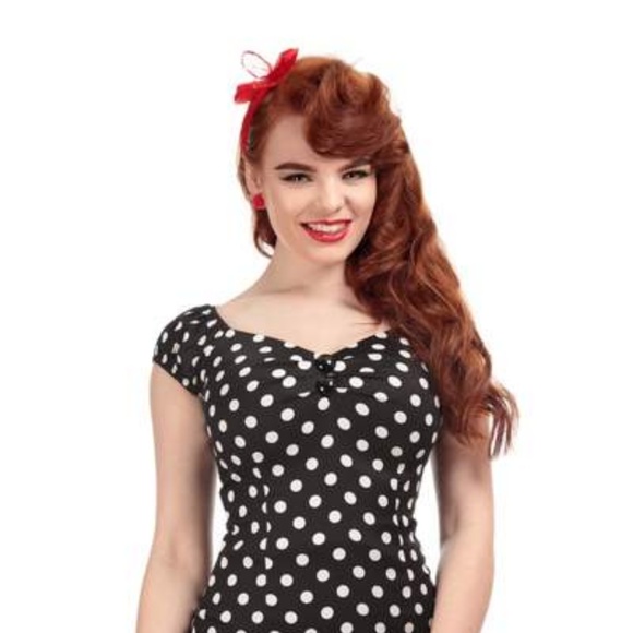 🌺Collectif Rosie Vintage Style Hair Scarf Red - Picture 5 of 5